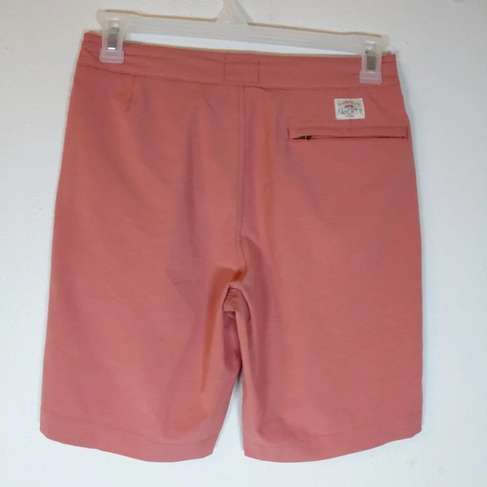 Faherty Original All Day Shorts Size 29 Salmon Inside Drawstring 